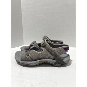 Merrell Sandals womens Kahuna 4 Strap hiking grey suede mesh vibram size 6